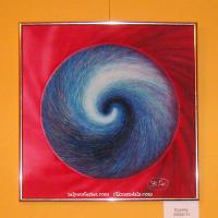 whole mandala - silk painting, 40x40 cm